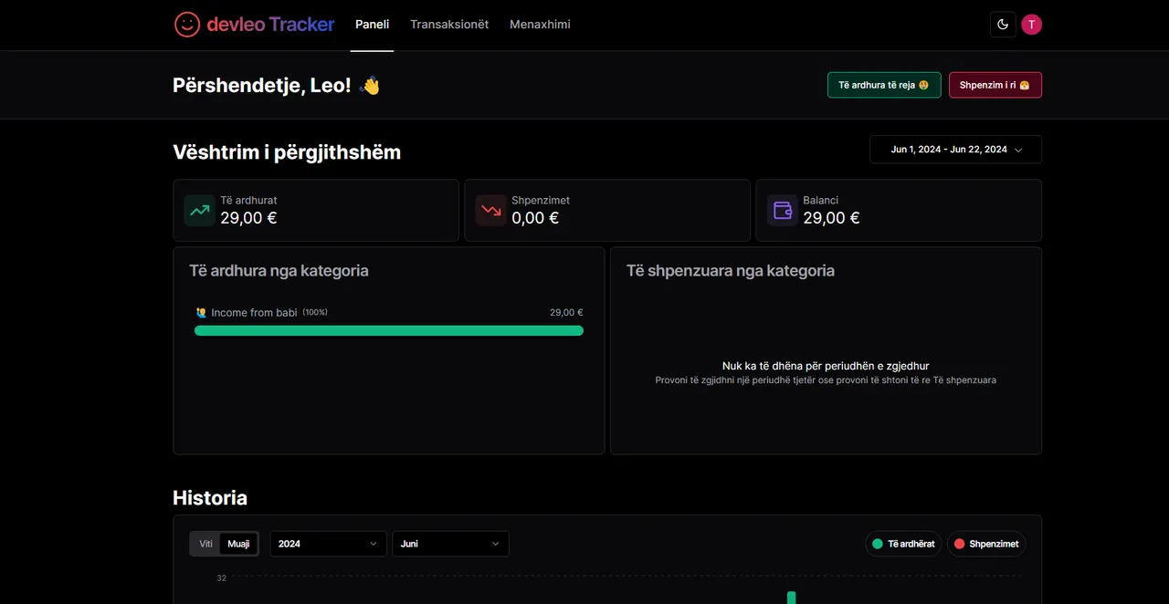 devleo Tracker screenshot